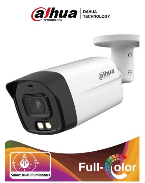 Cámara Bullet Dahua HAC-HFW1801TLMN-IL-A 4K - Iluminador Dual + Micrófono