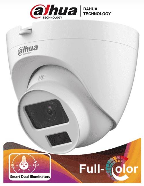Cámara Domo Dahua HAC-HDW1200CLQN-IL-A 2MP FullColor - Visión Nocturna 20m
