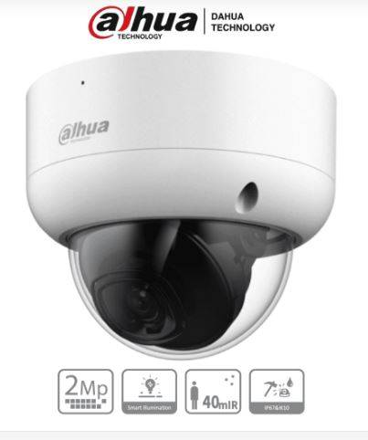 Cámara Domo Dahua HAC-HDBW1200EA 2MP 1080p IR 40m IP67 Antivandálica