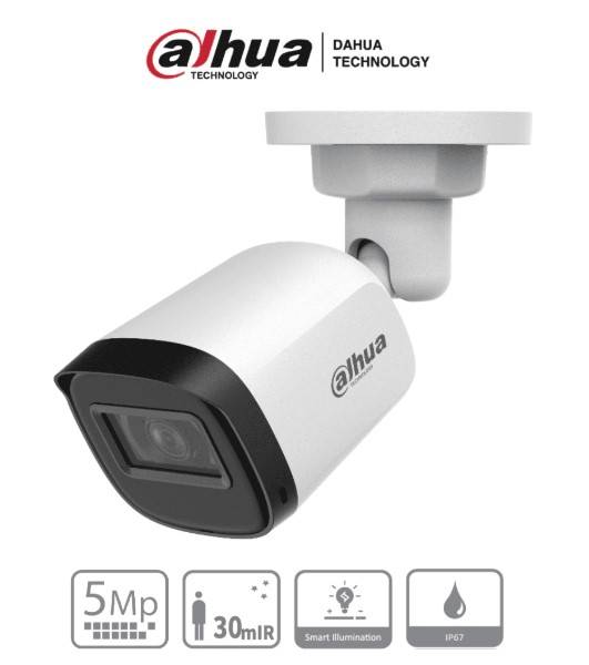 Cámara Bullet Dahua 5MP 2.8mm IR 30m - IP67 CVI/CVBS/AHD/TVI Imagen principal del producto