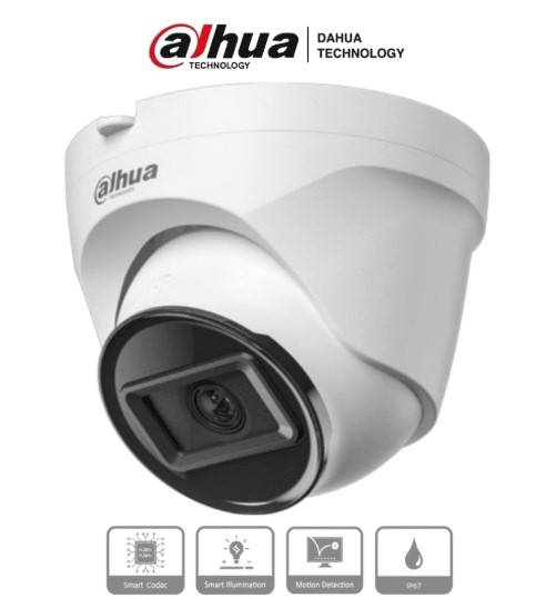 Cámara domo IP Dahua IPC-T1E20 2MP - Visión 99°, IR 30m, PoE, IP67