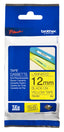 Etiqueta Brother TZE631 12mm x 8m Amarilla Laminada - Impresión Negro