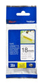 Etiqueta Brother TZES241 18mm x 8m - Blanca Laminada Adhesivo Super Resistente