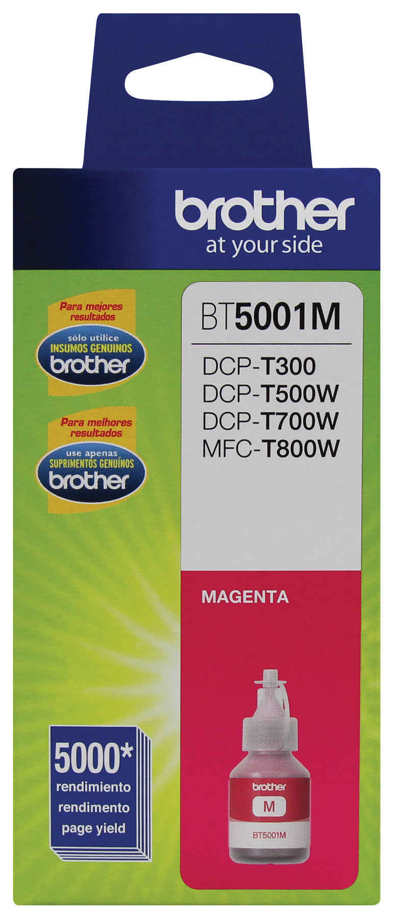 Botella de tinta Brother BT5001M Magenta - 5,000 páginas Imagen principal del producto