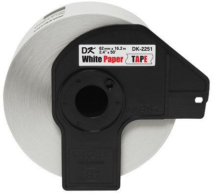 Etiqueta Brother DK2251 62mm x 15.2m - Papel continuo blanco para QL800/QL810W Imagen principal del producto
