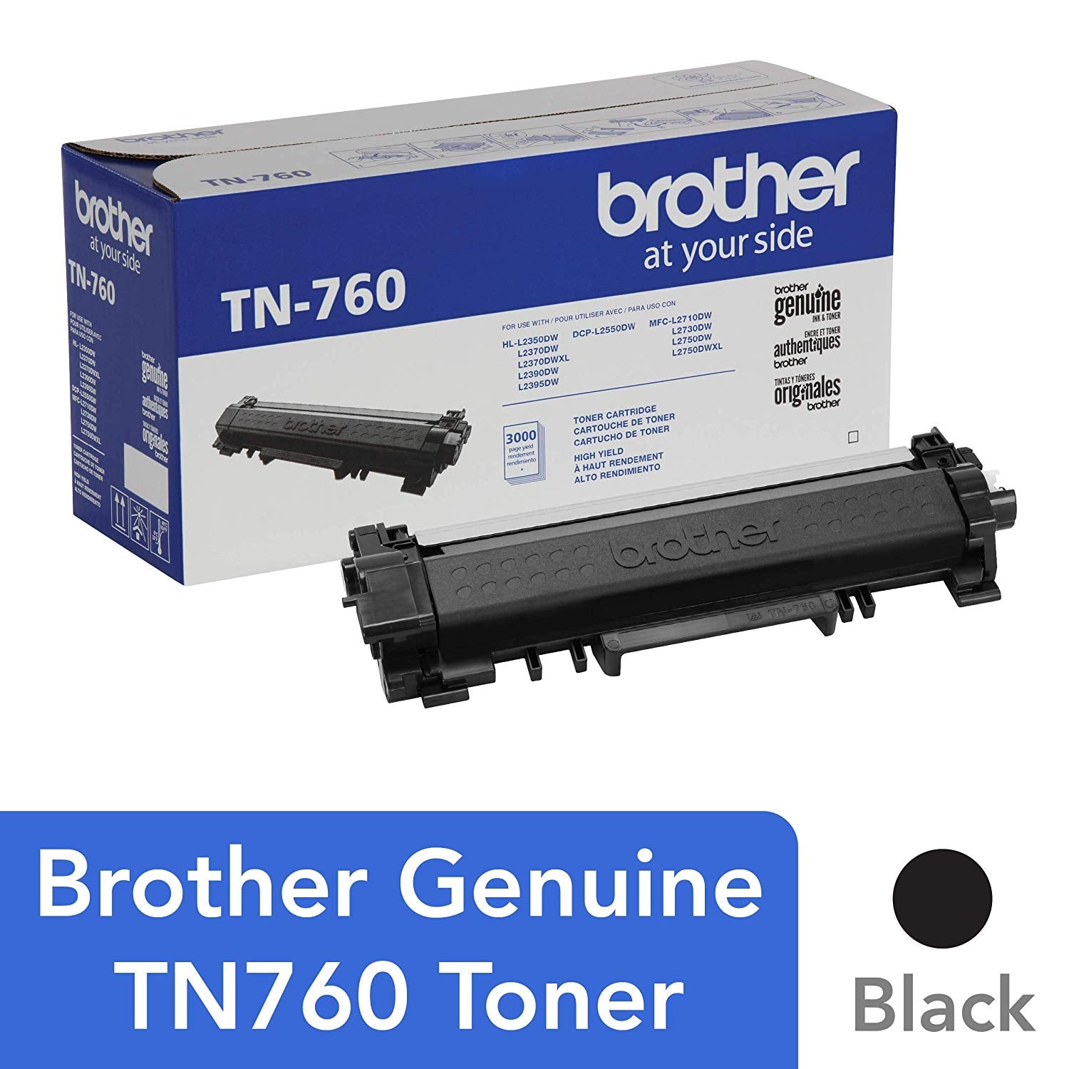 Tóner Brother TN760 Negro - 3000 páginas para DCPL2551DW
