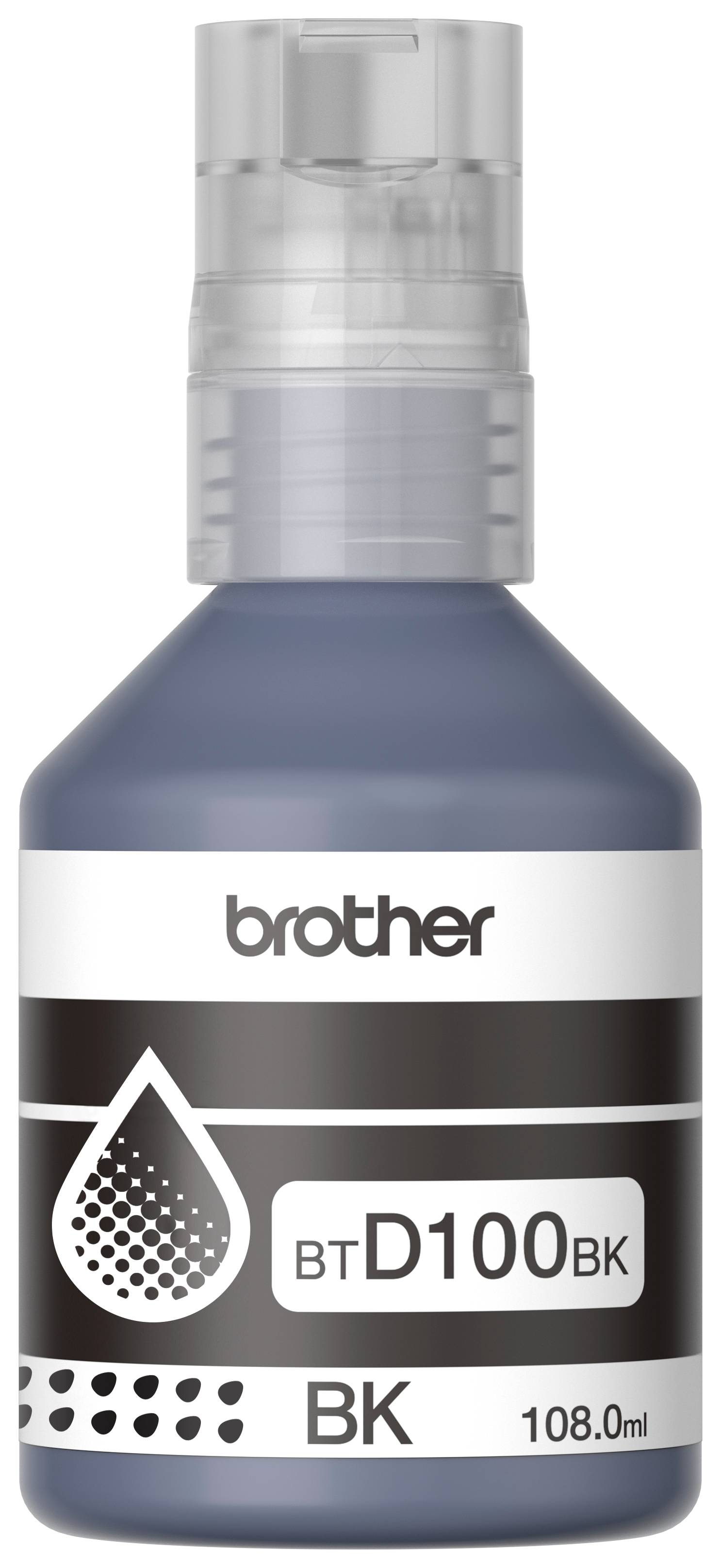 Botella de tinta Brother BTD100BK negro - 7,500 páginas compatible DCPt230/530DW/730DW Imagen principal del producto