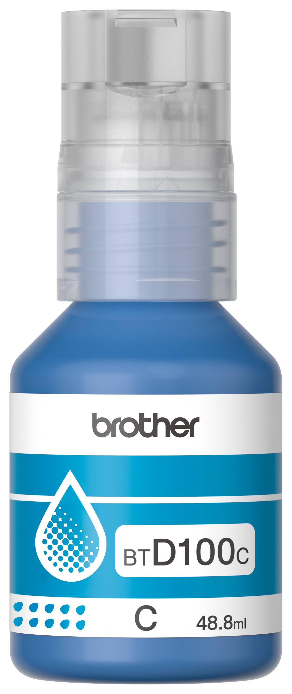 Botella de tinta Brother BTD100C cian - 5,000 páginas, Compatible DCPT230/DCPT530DW Imagen principal del producto