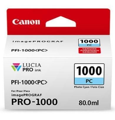 Tanque Tinta CANON PFI-1000 PC Cian - Impresoras Profesionales Imagen principal del producto