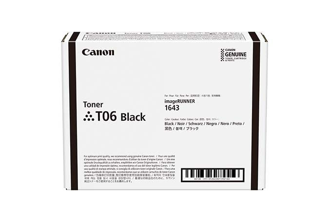Toner Canon T06 Negro - 20500 Páginas, Laser de Alto Rendimiento Imagen principal del producto