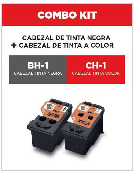Kit Cabezal de Tinta Canon BH-1 + CH-1 - Negro y Color para Impresoras Imagen principal del producto