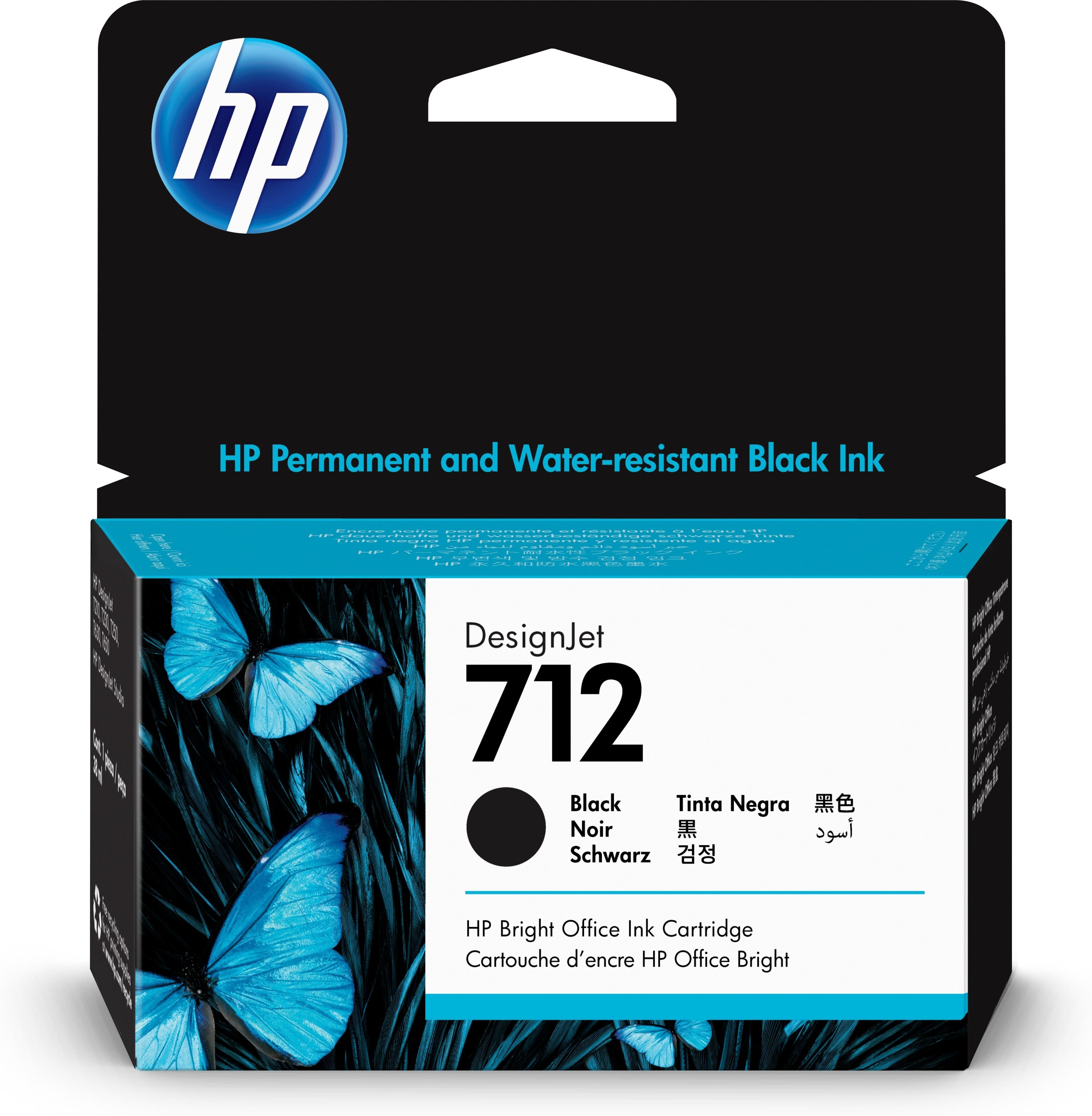 Tinta HP 712 Negro 38ml - Cartucho Original 3ED70A Alta Capacidad Imagen principal del producto