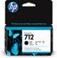 Tinta HP 712 Negro 38ml - Cartucho Original 3ED70A Alta Capacidad
