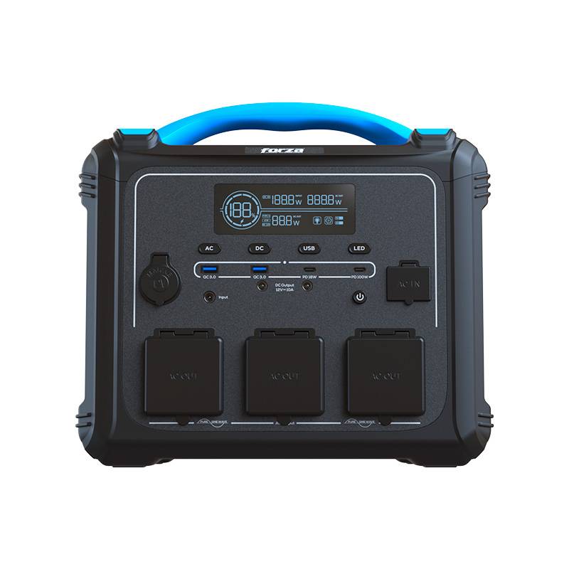Power Station Forza Titan 1200W - Cargador Portátil de Alta Potencia Negro Azul