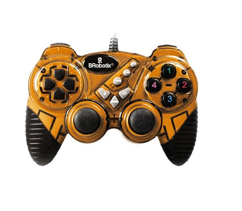 Control Gamepad BROBOTIX 751899C - Alámbrico, Rumble, 10 Botones PC