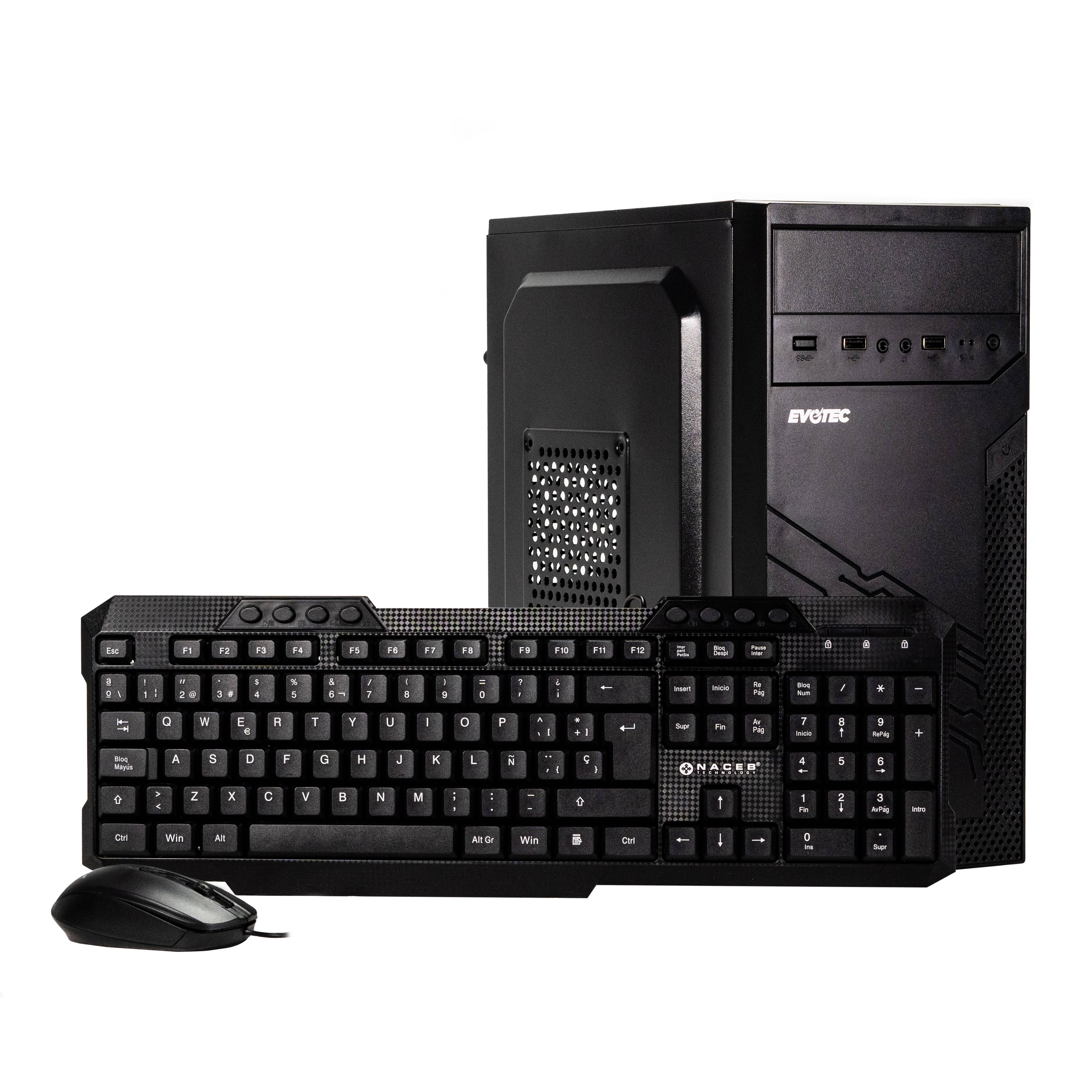 PC EVOTEC Intel i3-12100 - 8GB RAM, SSD 240GB, Windows 11 Pro Imagen principal del producto