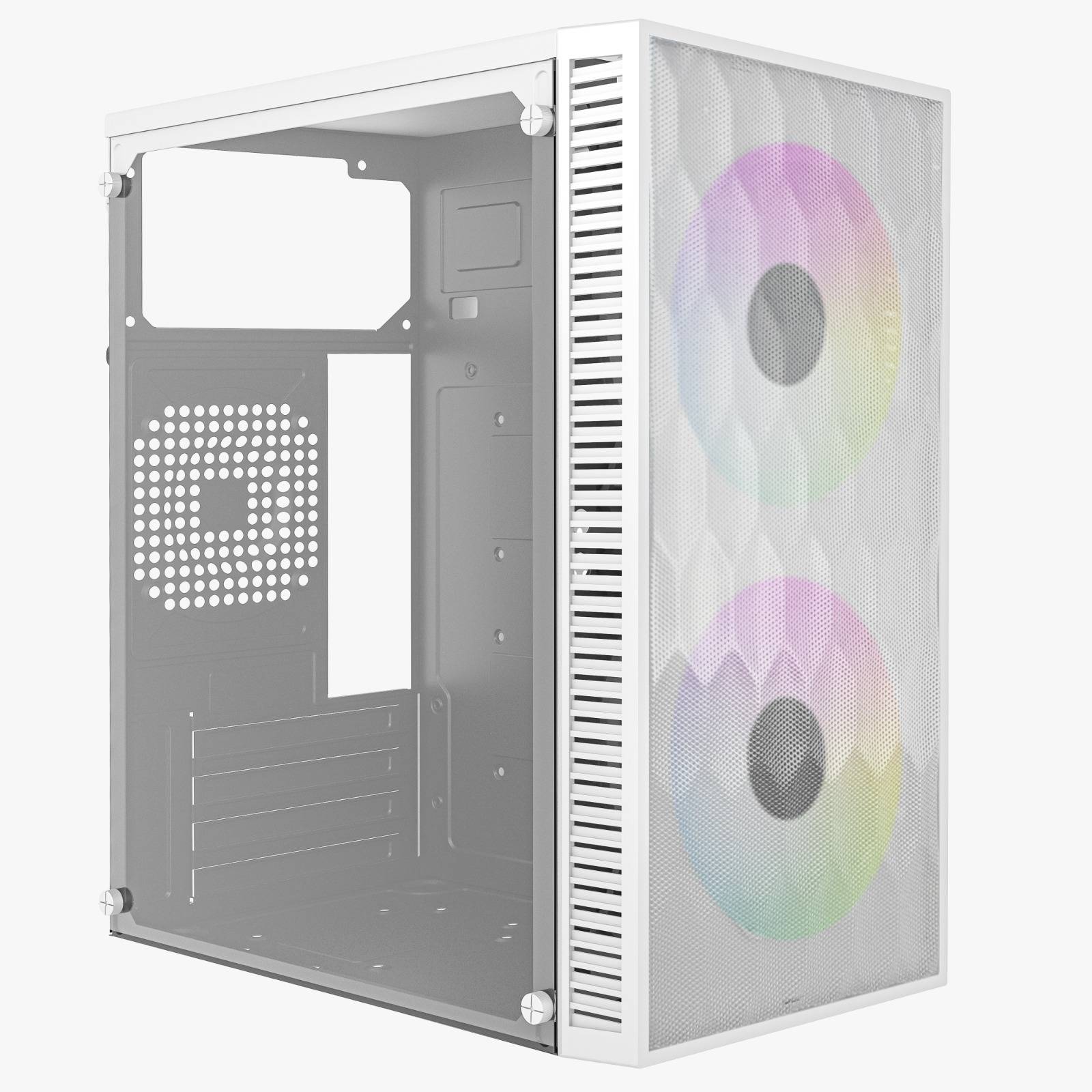 Gabinete Mini Torre ACTECK GC470 - Micro ATX, Cristal Templado, 2 Ventiladores RGB Imagen principal del producto