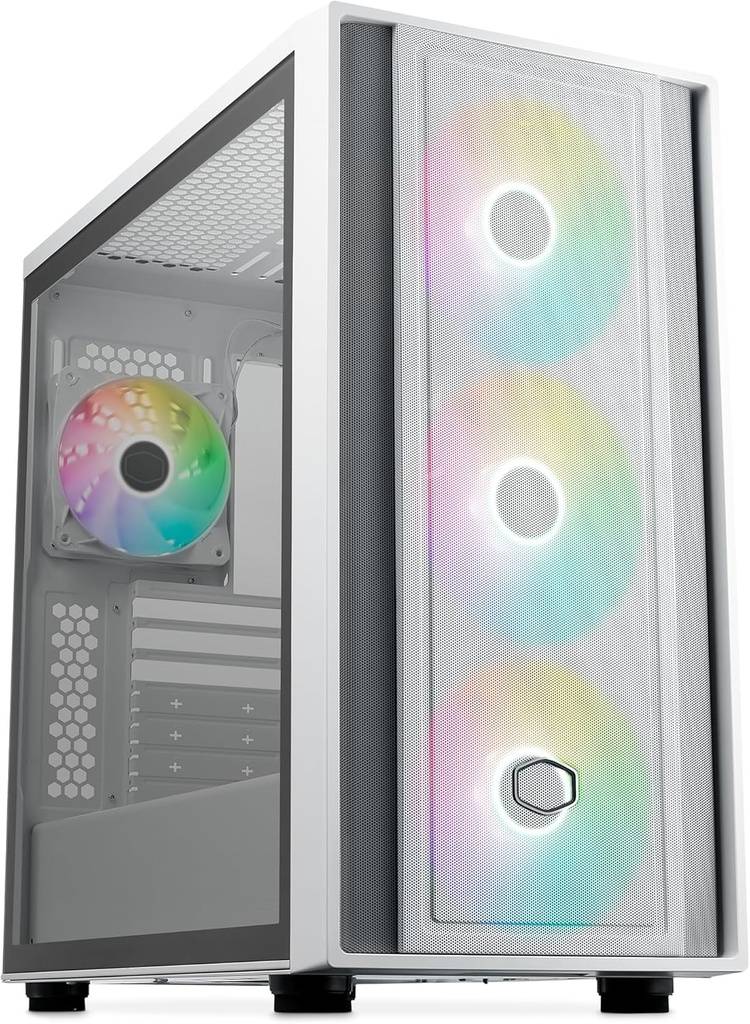 Gabinete Gaming Cooler Master MasterBox 600 ARGB Blanco - Iluminación RGB Imagen principal del producto