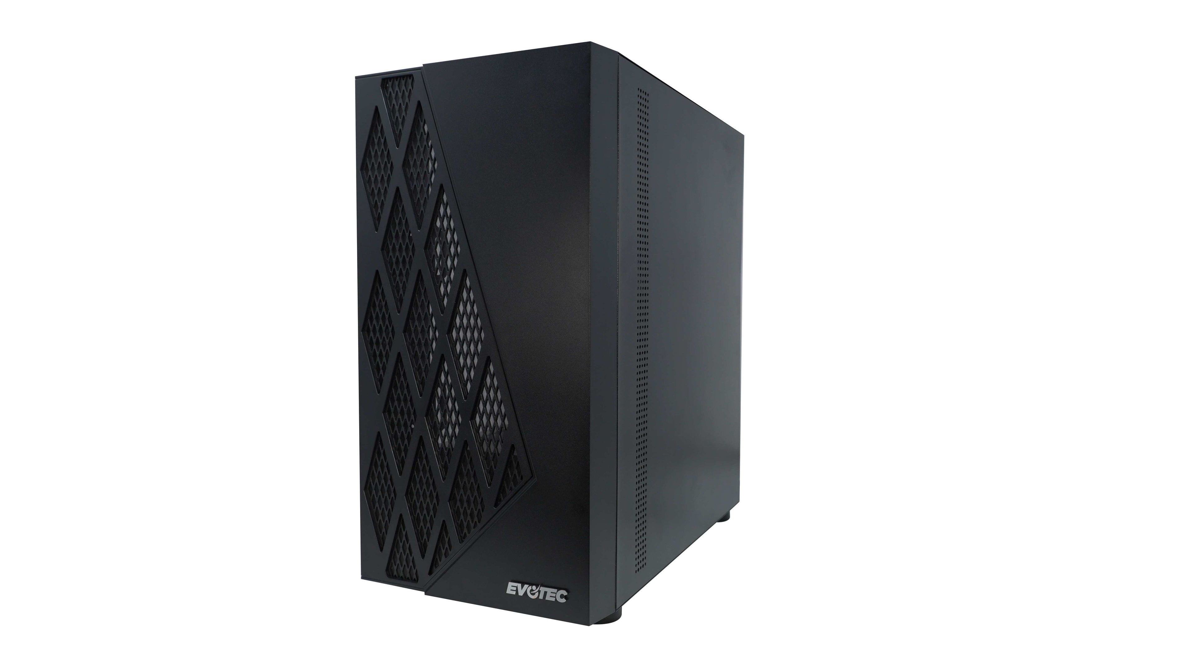 Gabinete Gaming EVOTEC EV-1018 - Negro, Diseño Profesional y Espacioso