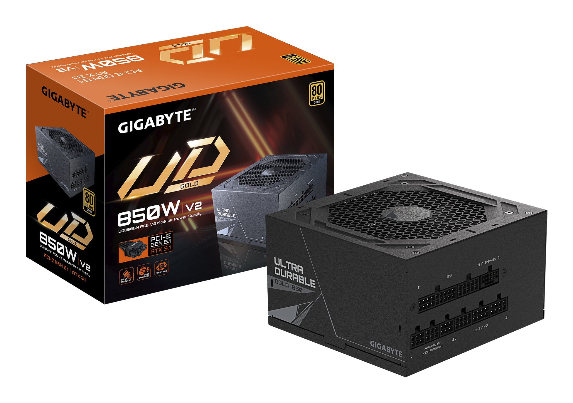 Fuente de Poder GIGABYTE GP-UD850GM PG5 V2 850W - 80 PLUS Gold Imagen principal del producto