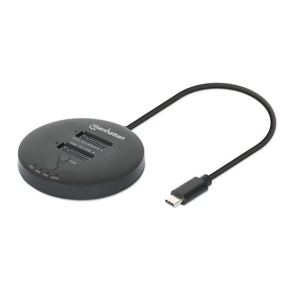 Gabinete USB-C SSD MANHATTAN 130752 - Clonación M.2 NVMe hasta 8TB