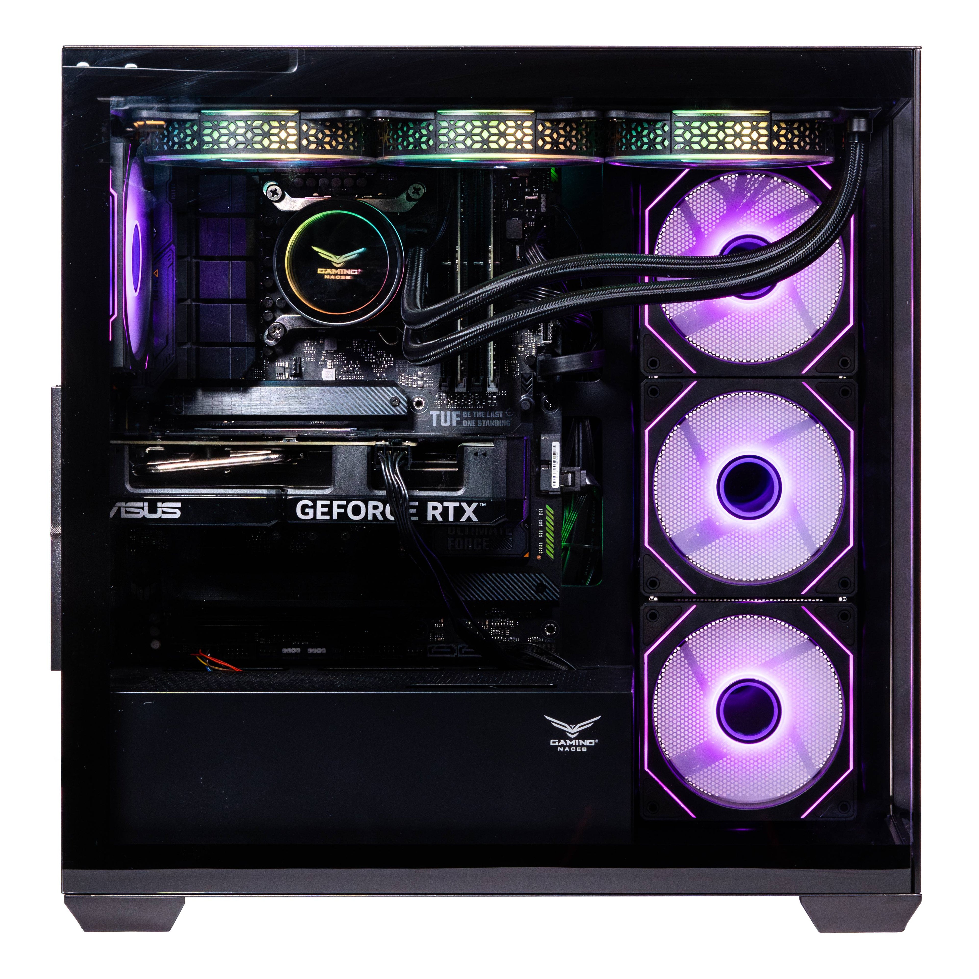 Gabinete Naceb Gaming NA-0637N Media Torre - Cristal Templado, ARGB, USB 3.0