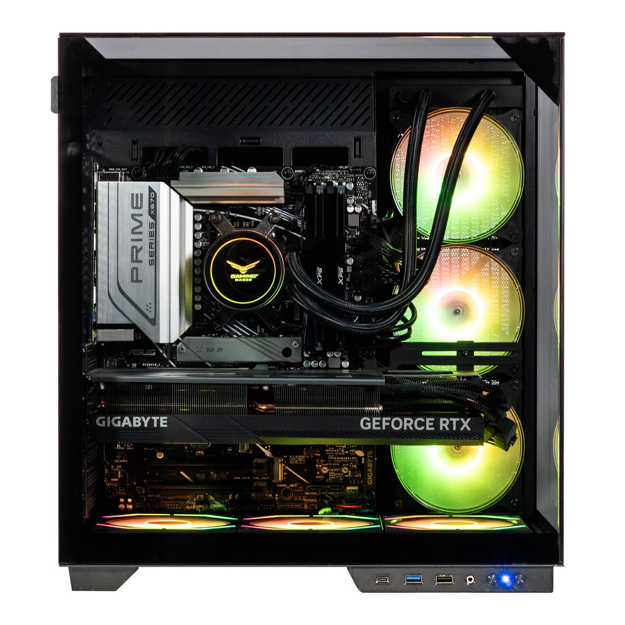 Gabinete Gamer Naceb NA-0639 ITX - Cristal Templado, ARGB, USB 3.0