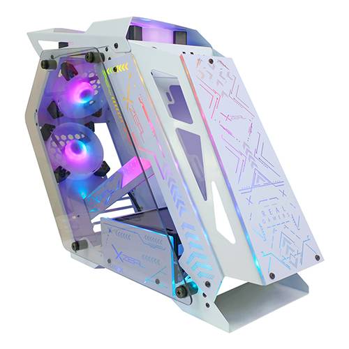 Gabinete Gamer Xzeal XZGAIRRGBW Micro ATX/Mini ITX - Blanco con RGB