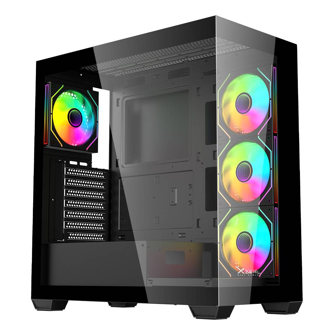 Gabinete Gamer Mid Tower Xzeal XZCGB08B - Diseño Compacto y Modular