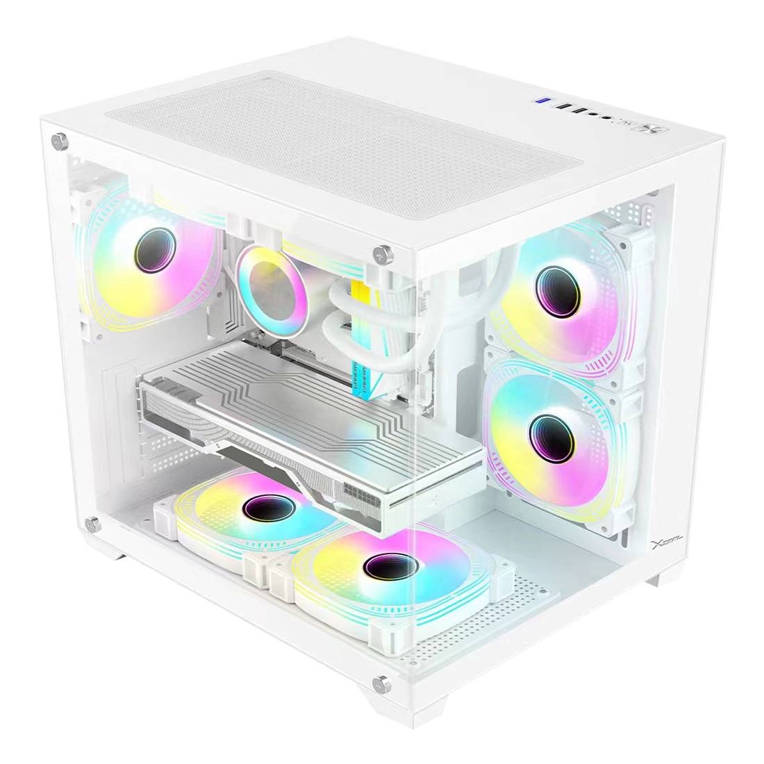 Gabinete Xzeal Panzer II Cubo M-ATX/ITX - Compacto Gaming con Soporte SSD