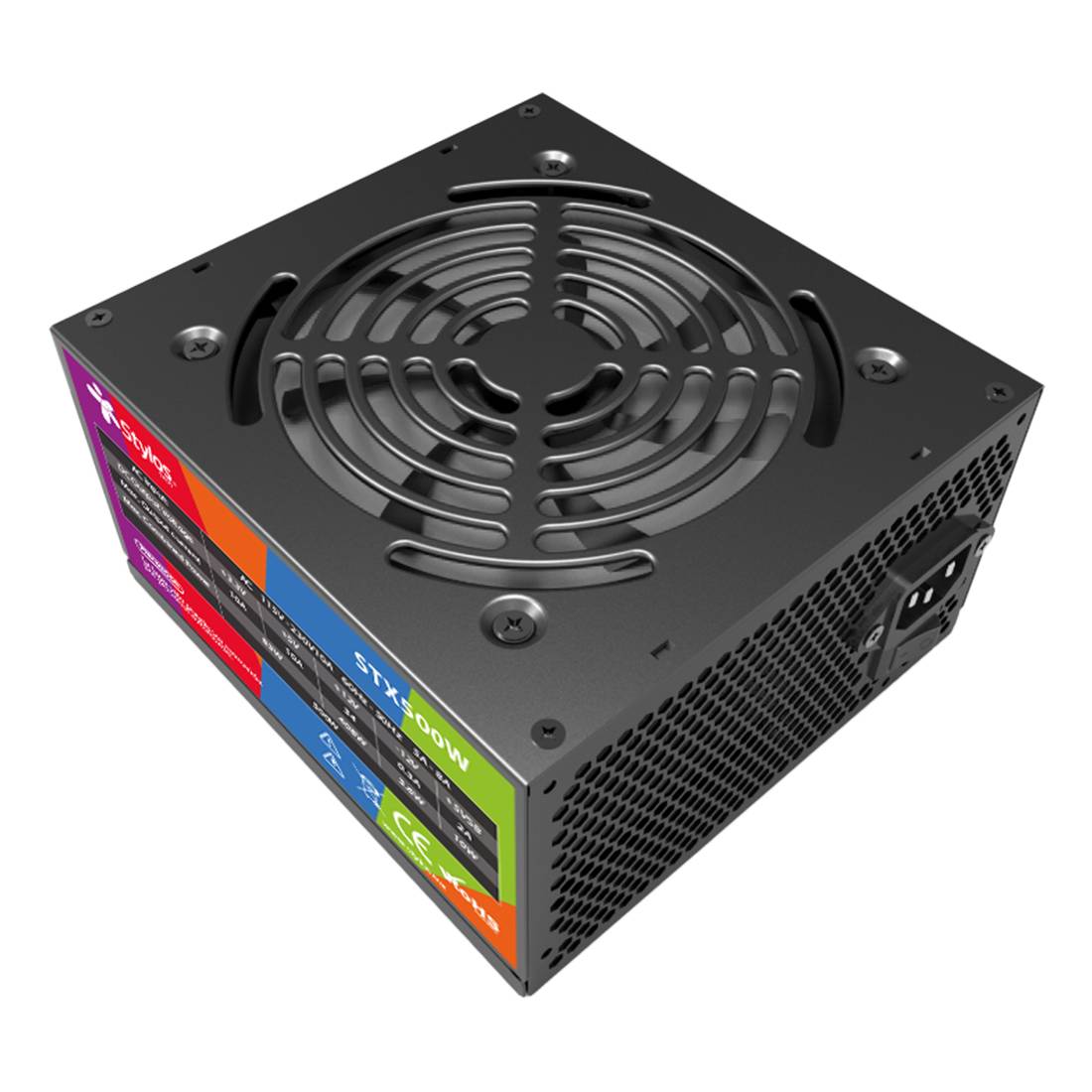 Fuente de Poder Stylos 500W ATX STFPATX1B - Alimentación Confiable Imagen principal del producto