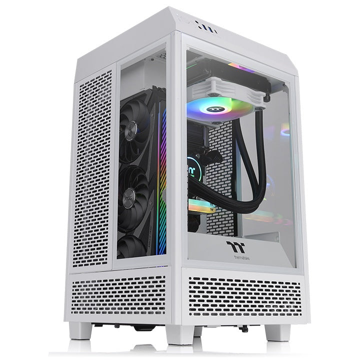 Gabinete Thermaltake Tower 100 Snow Mini-ITX - Ventana RGB, Compacto, USB 3.0 Imagen principal del producto