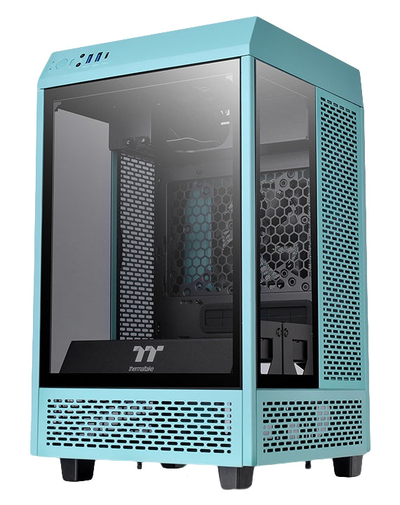 Gabinete Thermaltake Tower 100 Turquesa - Mini-ITX RGB, Ventana, USB 3.0