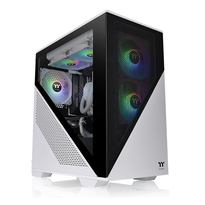 Gabinete Thermaltake Divider 170 TG Snow ARGB - Micro-ATX, Vidrio Templado, 2 Ventiladores ARGB