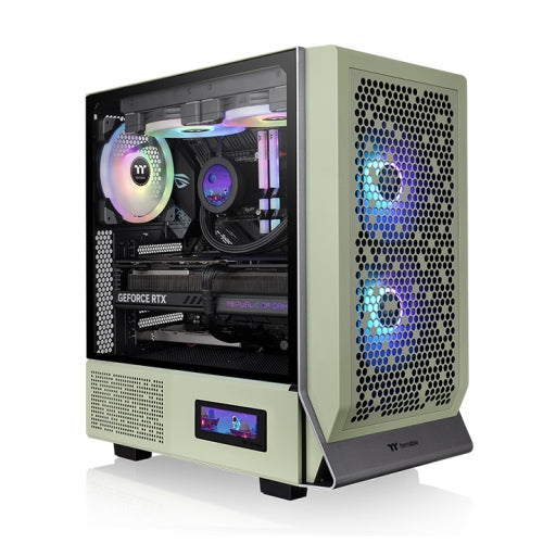 Gabinete Thermaltake Ceres 300 TG ARGB Matcha Green - Mid Tower ATX, Cristal Templado, 3 Ventiladores