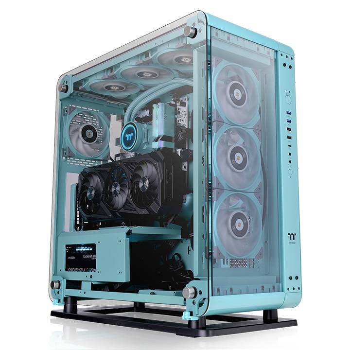 Gabinete Thermaltake Core P6 Tempered Glass - ATX/Mini-ITX, USB 3.0, Turquoise Imagen principal del producto