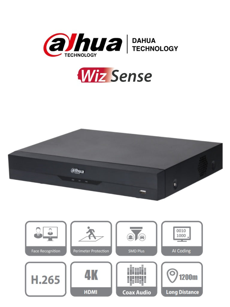 Dahua XVR5116H-4KL-I3 DVR 16 Canales 4K - Grabador Pentahíbrido IA H.265+ Imagen principal del producto