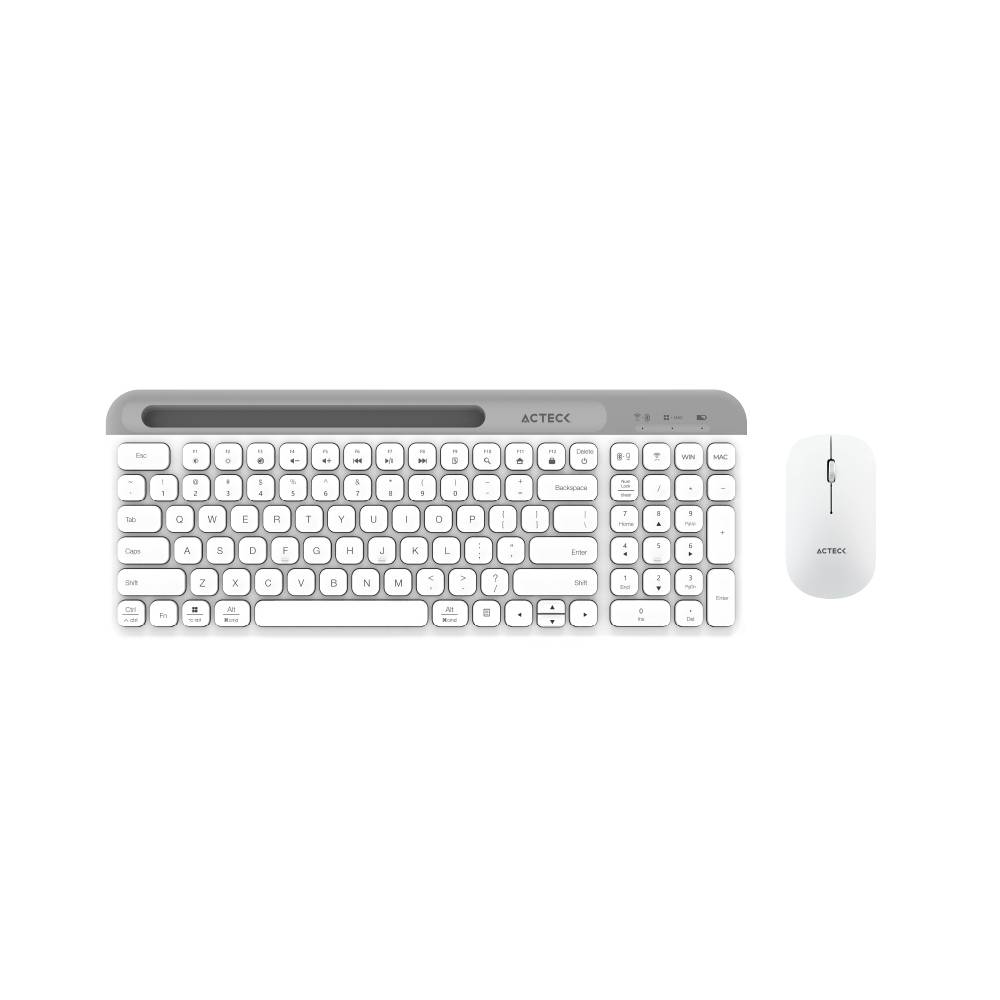 Kit Teclado y Mouse Acteck MK720 Elite - Conexión Inalámbrica, Diseño Silk