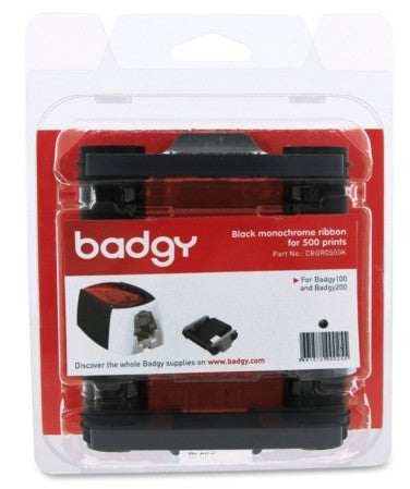 Ribbon Negro BADGY CBGR0500K - 500 Páginas para Impresoras