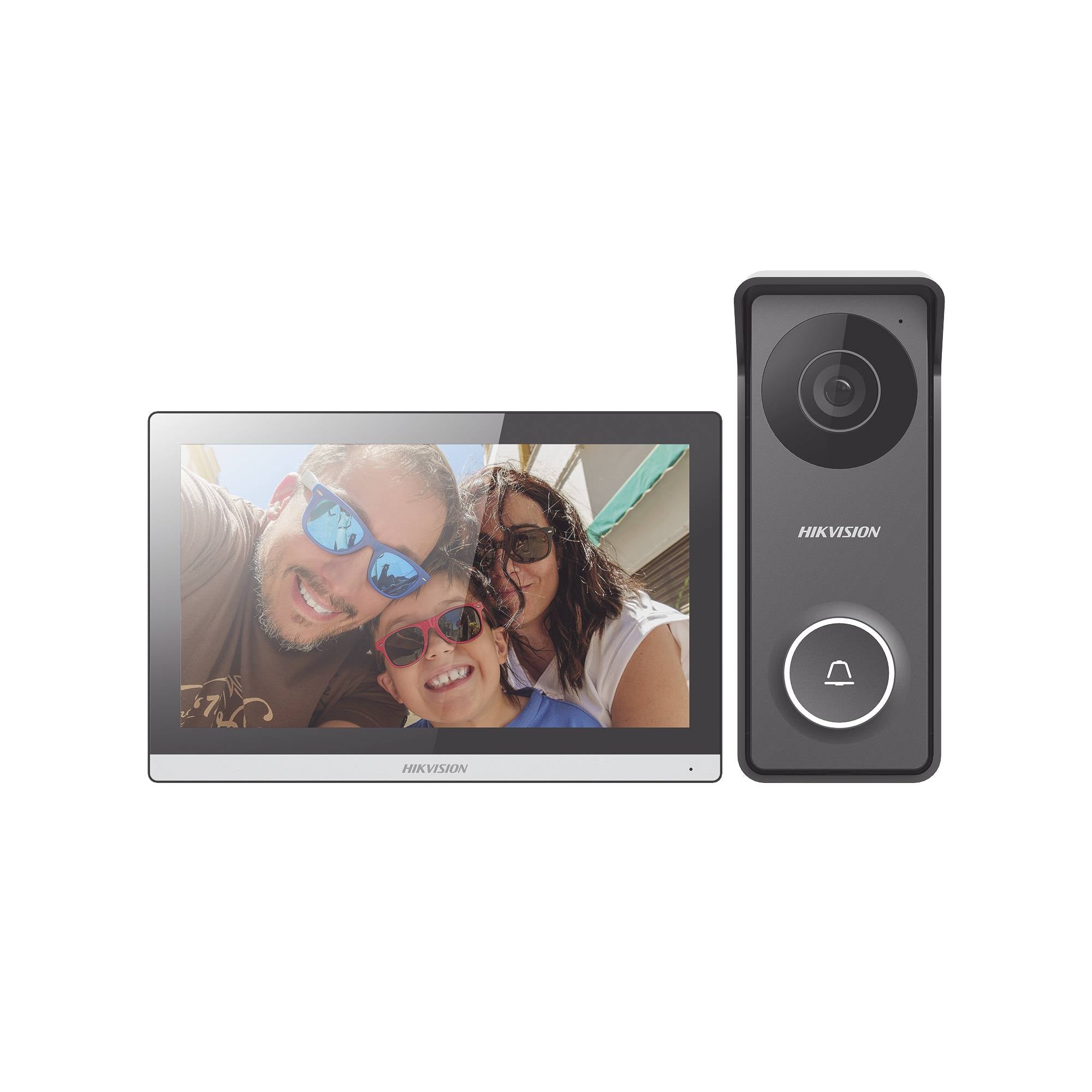 Kit Videoportero Hibrido Hikvision DS-KIS313-P - Pantalla LCD Touch 7 Pulgadas