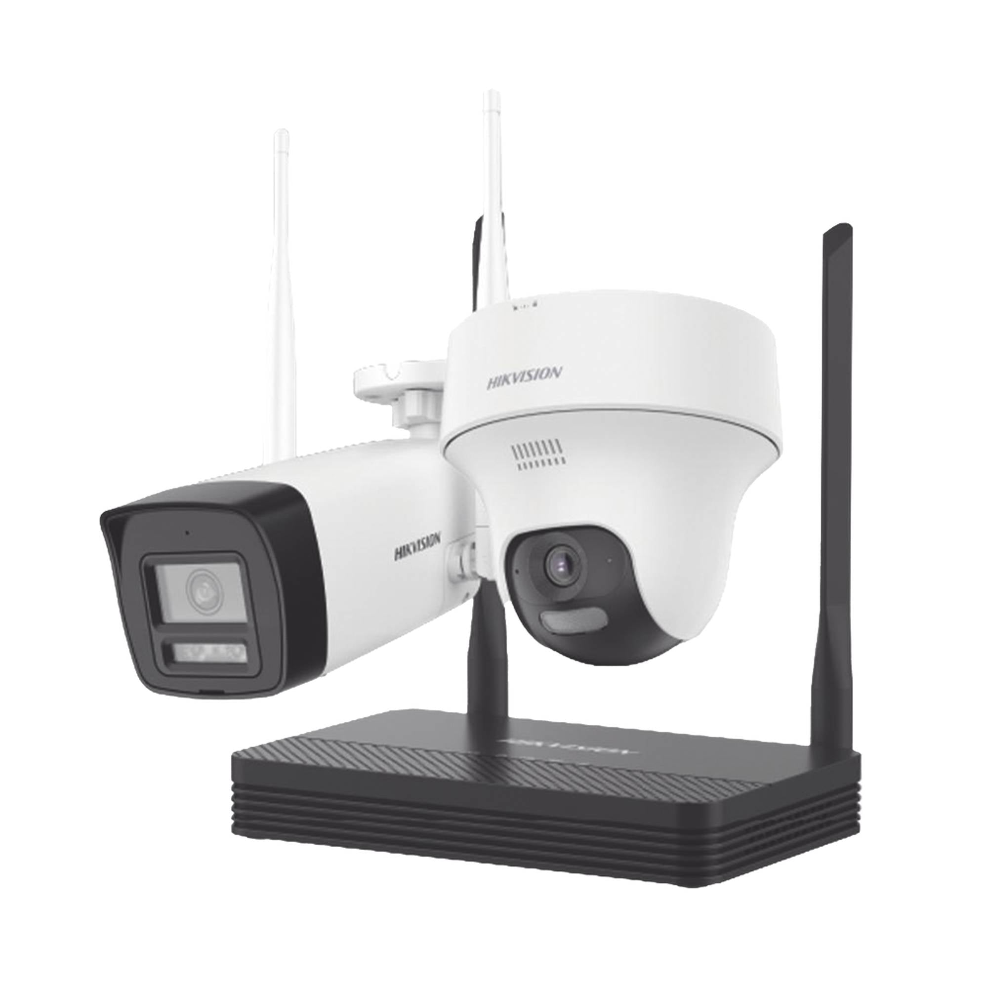 Kit Vigilancia Hikvision NKS422W02H WiFi 4 Canales 4MP - Inalámbrico