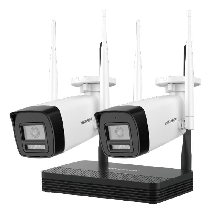 Kit Vigilancia Hikvision NKS422W0H 2MP WiFi - 4 Canales, 2 Cámaras Exterior
