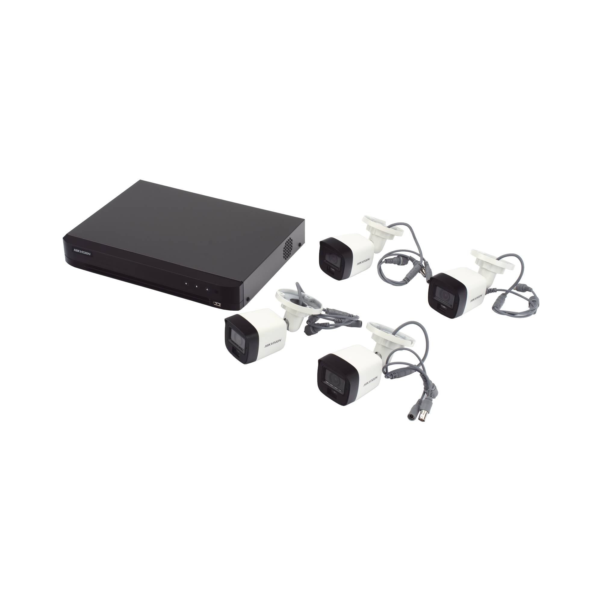 Kit Videovigilancia Hikvision 5MP - DVR 4 Canales, 4 Cámaras Dual Light con Micrófono Imagen principal del producto