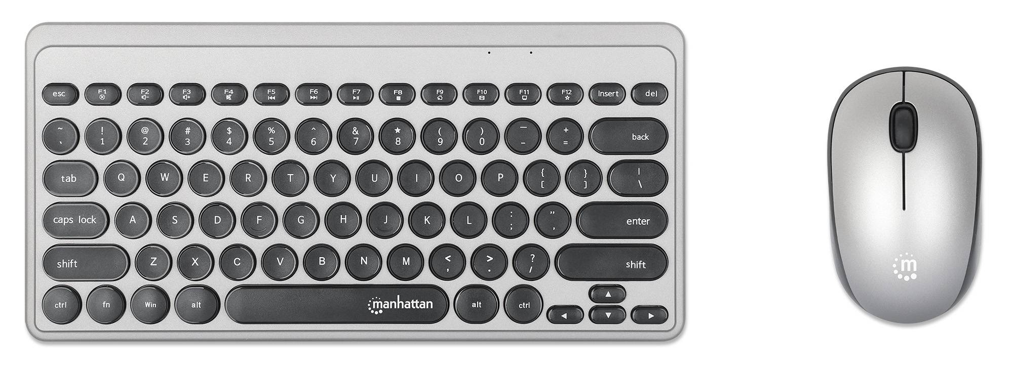 Teclado y Mouse Óptico Inalámbrico Manhattan 180795 - Kit Completo Imagen principal del producto