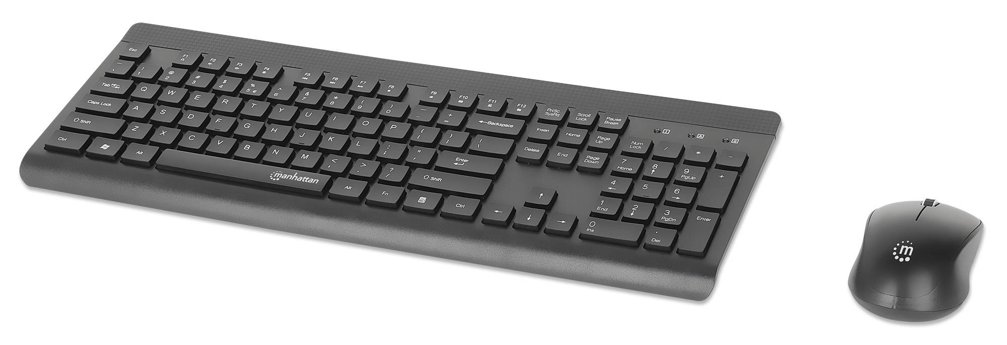 Kit Teclado y Mouse Inalámbrico Manhattan 180771 - Óptico, Conexión Wireless