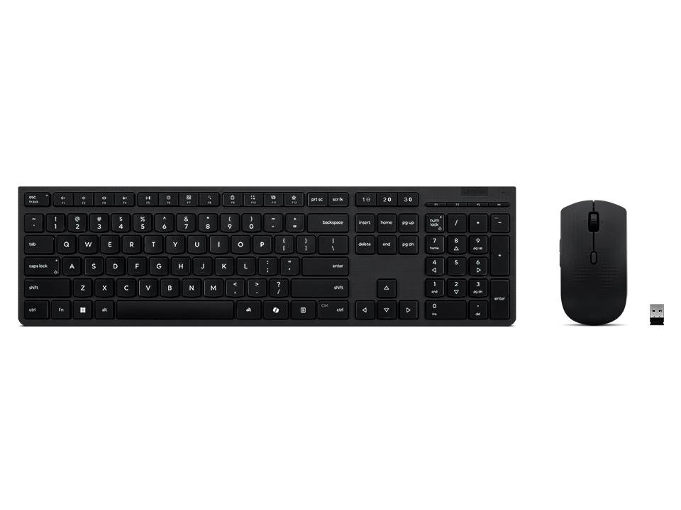 Kit Teclado y Mouse Lenovo 4X31R64337 - Inalámbrico Recargable Negro Imagen principal del producto