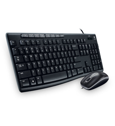 Kit Teclado y Mouse Logitech MK200 - Inalámbrico 1000 DPI Negro