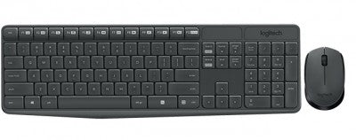 Kit Teclado y Mouse Logitech 920-007901 - Inalámbrico 10m Negro Imagen principal del producto