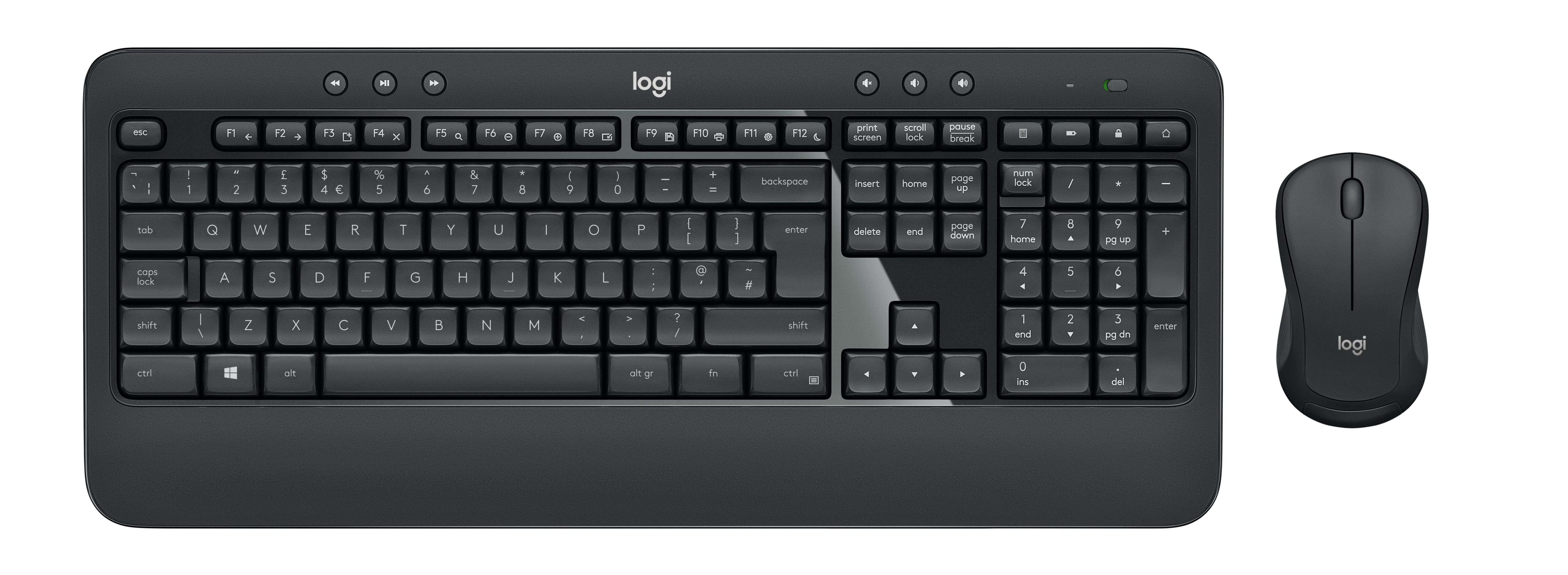 Kit Teclado y Mouse Logitech MK540 Advanced - Inalámbrico, Negro