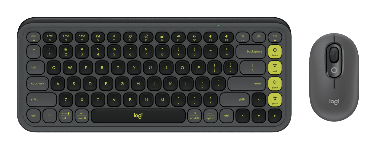 Kit Logitech POP Teclado y Mouse Bluetooth - Diseño Compacto Grafito Verde Imagen principal del producto